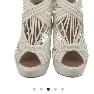 Alaia Calzature Donna Elegant White Women's High Heel Sandals